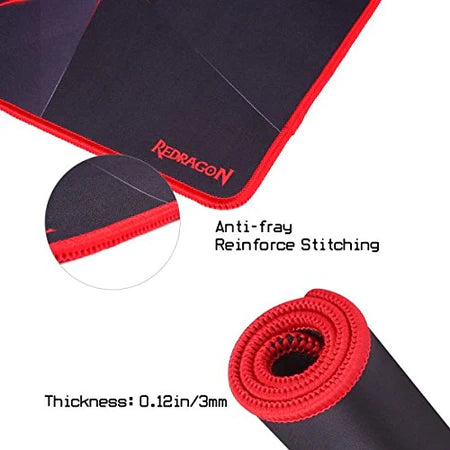 Redragon P012 Capricorn Mouse Pad with Stitched Edges, Premium-Textured Mouse Mat, Non-Slip Rubber Base Mousepad Redragon P012 Capricorn Mouse Pad with Stitched Edges, Premium-Textured Mouse Mat, Non-Slip Rubber Base Mousepad